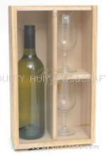 Single wine box with wine glasses