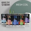 Original Breze Stiik Box 5K Disposable Vape ECigarettes 5000 Puffs Mesh Coil