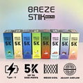 Original Breze Stiik Box 5K Disposable Vape ECigarettes 5000 Puffs Mesh Coil 5