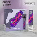 Disposable E cigarettes Breze Stiik Mega New 2200 Puffs 14 Colors Vaping Kit Pre 3