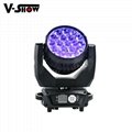Disco moving zoom light ,Aura Beam Wash Zoom Moving Head LED 19*15W RGBW 4in1 Co
