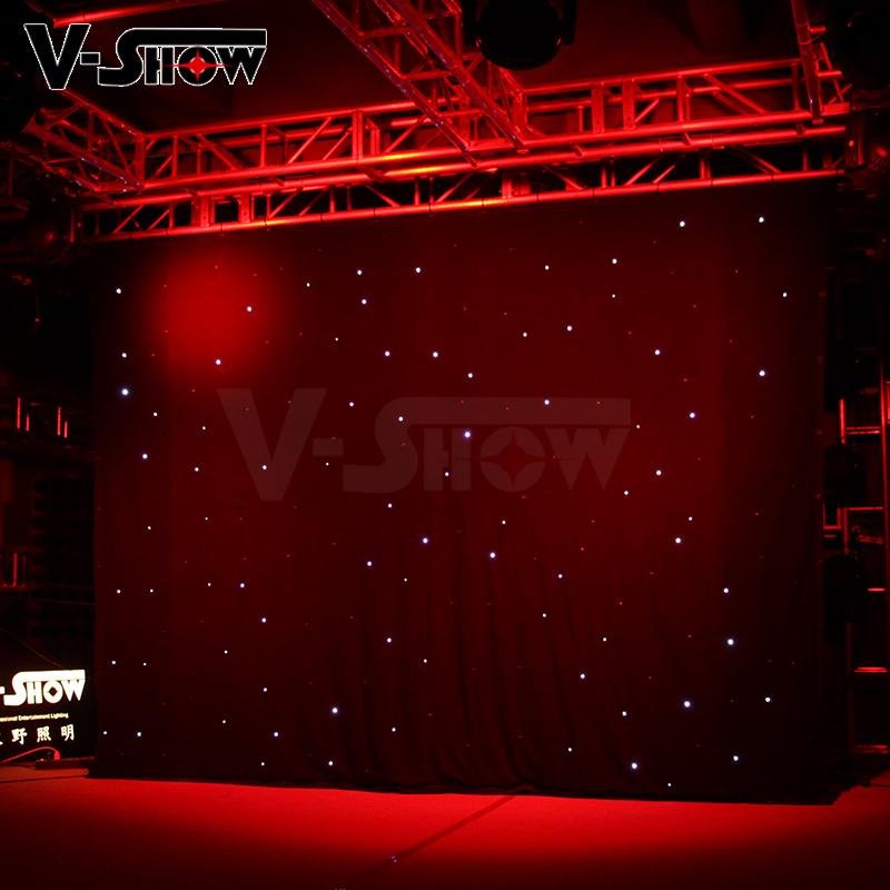 V-Show LED star curtain Background curtain lights 3*4M with controller 6