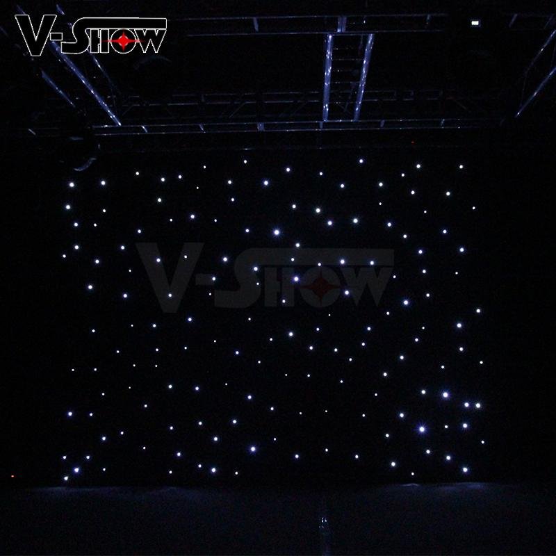 V-Show LED star curtain Background curtain lights 3*4M with controller 10
