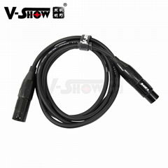 V-Show 6.5ft Flexible DMX Cable Gold-Plated 3 Pin Signal XLR Male to Female DMX 