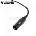 V-Show 6.5ft Flexible DMX Cable Gold-Plated 3 Pin Signal XLR Male to Female DMX 