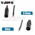 V-Show 6.5ft Flexible DMX Cable Gold-Plated 3 Pin Signal XLR Male to Female DMX 
