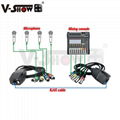 V-Show Adapter DMX-RJ45 Cable splitter RJ45/4 x XLR 3pin male&female 3