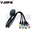 V-Show Adapter DMX-RJ45 Cable splitter RJ45/4 x XLR 3pin male&female 7