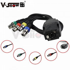 V-Show Adapter DMX-RJ45 Cable splitter RJ45/4 x XLR 3pin male♀