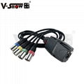 V-Show Adapter DMX-RJ45 Cable splitter RJ45/4 x XLR 3pin male&female 8