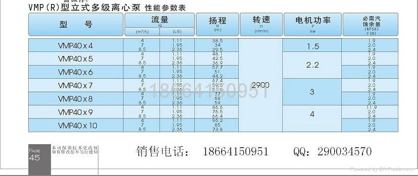 銅葉輪VMP增壓離心泵 2