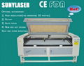 High Efficiency Double Heads Laser Cutting Machine for Leather Fabric Texitle  1