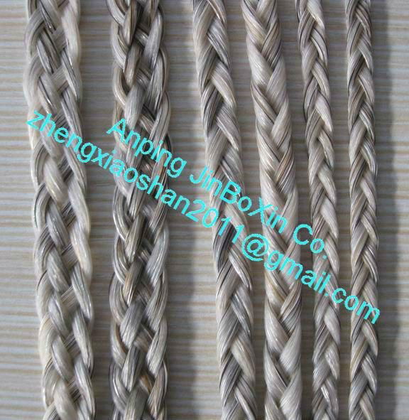 Handmade real horse hair braids for jewelry and horse hair bracelets in 25cm lon