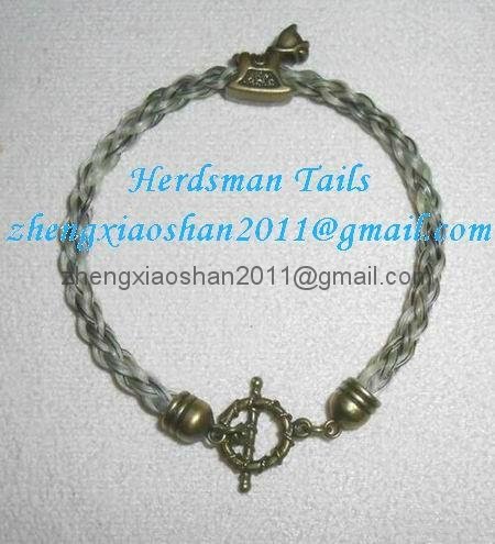 Handmade 20cm horse hair bracelets and bangles with real horse hairs 2