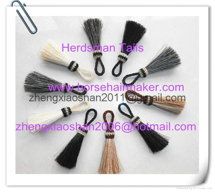 Handmade 2-5" horse hair tassels with real horse hairs for handbags and jewelry