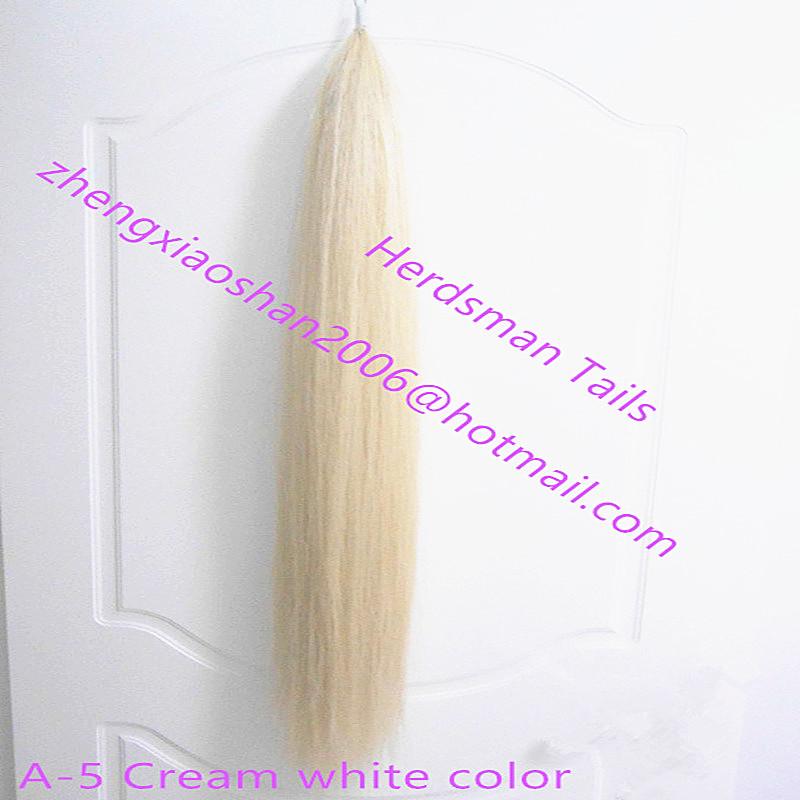 High quality 75cm double thickness false horse tails for horse riding  3