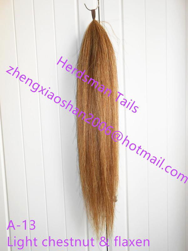 High quality 75cm double thickness false horse tails for horse riding  2
