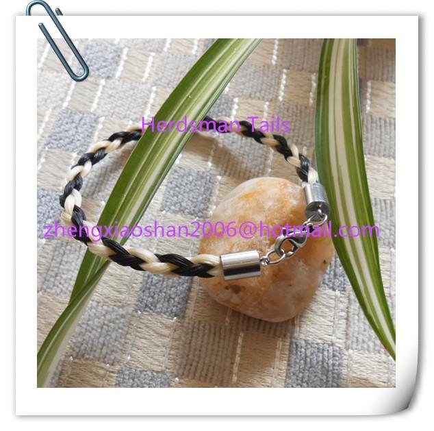 Handmade 20cm horse hair bracelets and bangles with real horse hairs 3