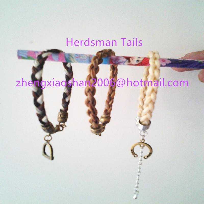 Handmade 20cm horse hair bracelets and bangles with real horse hairs 4