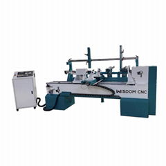 High Speed Double Lathe Cutter Automatic Feeding CNC Wood Turning Lathe Machine