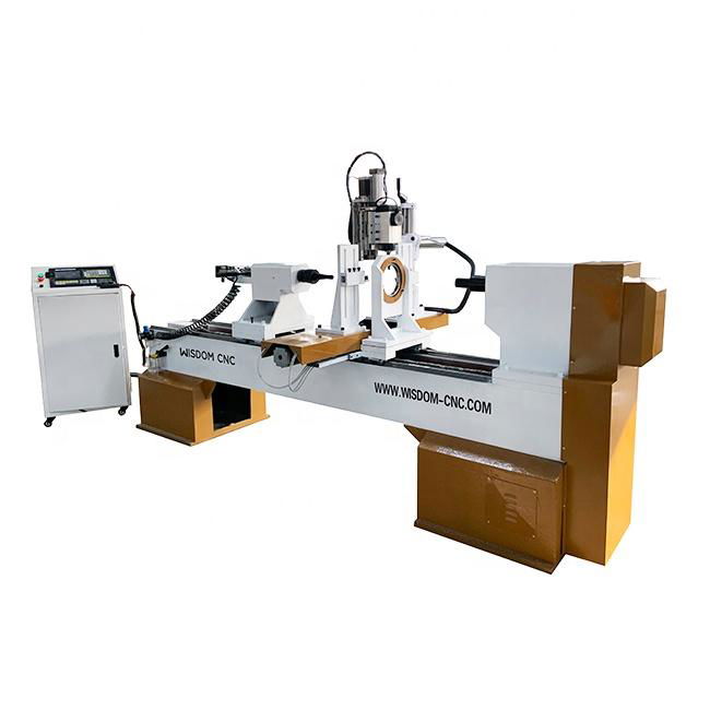 Wisdom CNC 4 axis Engraving Wood Turning Lathe Machine Price