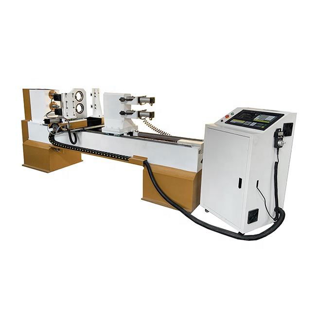 Double Axis Four Lathe Cutter CNC Wood Lathe Machine Price 2