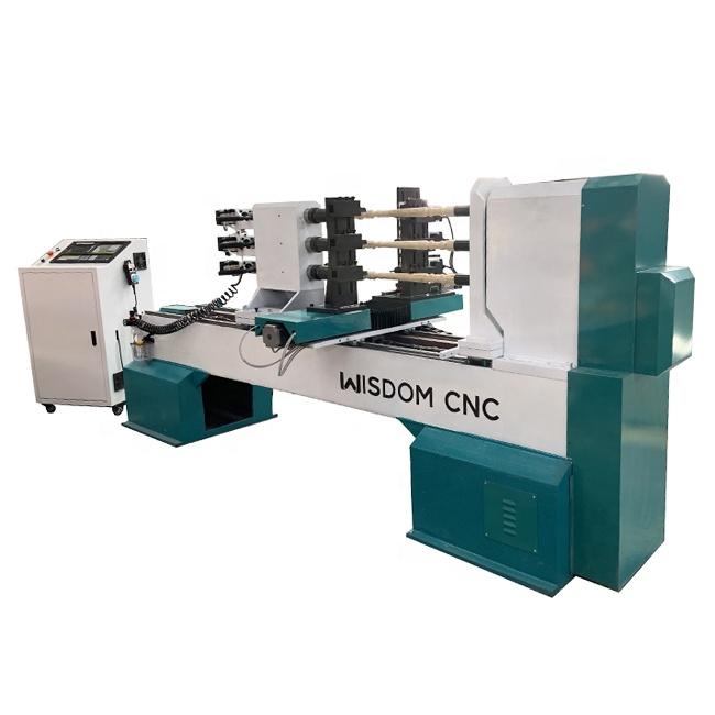 Three Axis CNC Wood Turning Lathe Machine with Engraving Spindle