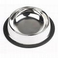 Stainless Steel Pet Bowls with small paw embossed pattern 3