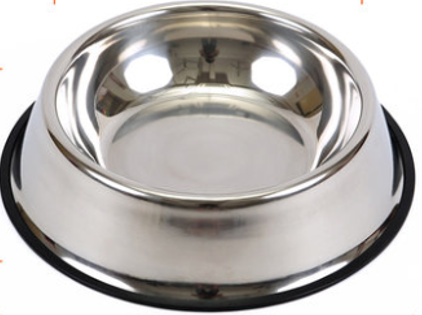 不鏽鋼寵物碗狗盆生產出口彩色防滑印花貓碗廣東廠家