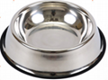 stainless steel color pet bowls