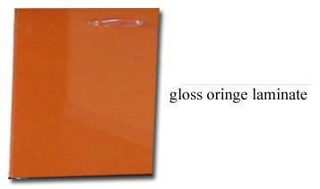 Kitchen Cabinet - Gloss Orange Laminate 2