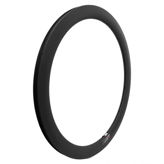 Asymmetric 50mm Depth Disc Carbon Rim U Shape Clincher Tubeless Ready 2