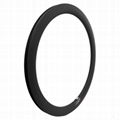 Asymmetric 50mm Depth Disc Carbon Rim U Shape Clincher Tubeless Ready 2