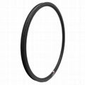 Asymmetric 29er Hookless 29mm Wide 28mm Deep Carbon Rim For Gravel Bike