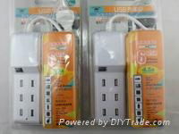 AU US UK EU plug 5V/4.5A 6ports Multi USB Mobile Phone Charger  3