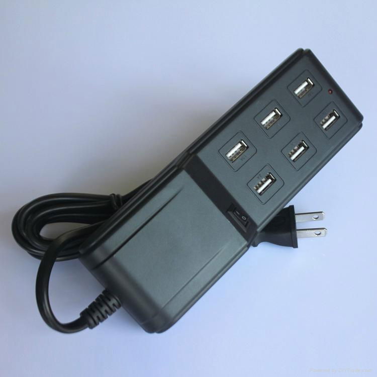 5V/7.1A usb multi charger 6port usb charger for iphone ipad samsung  2