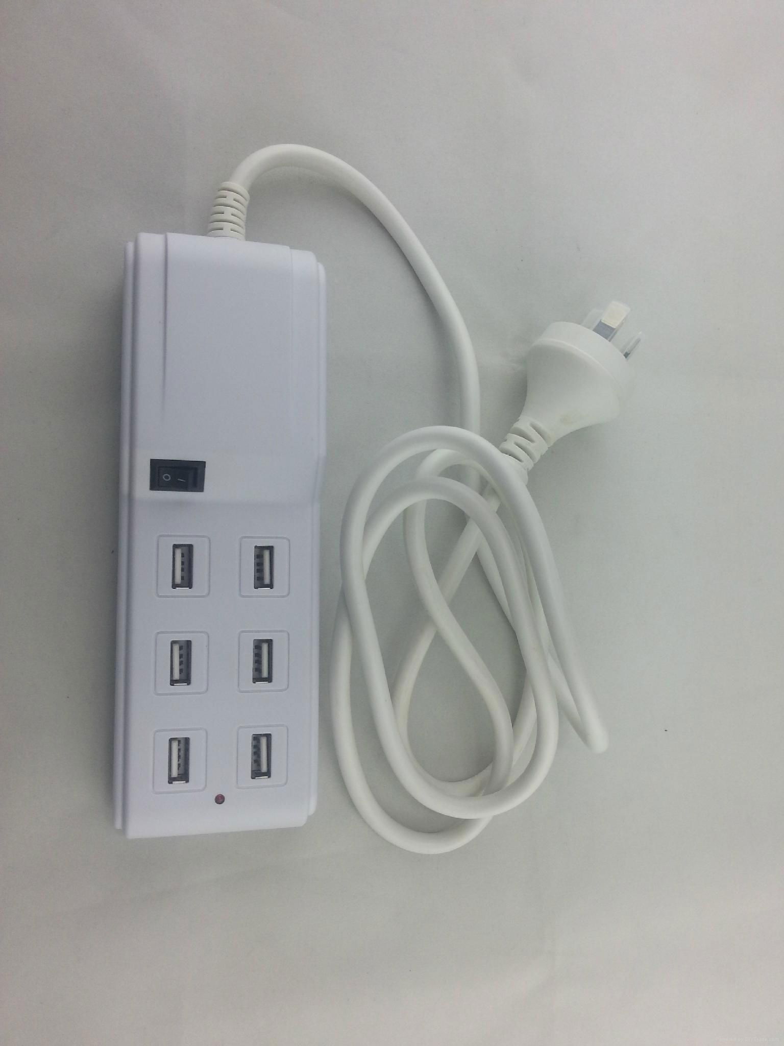 5V/7.1A usb multi charger 6port usb charger for iphone ipad samsung  4