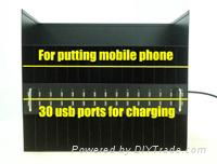 5V/2.1A 30USB ports Charger for mobile power bank 2