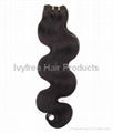 100% Brazilian Virgin Remy Human Hair Machine Made Hair Weaving 1