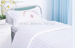 bleached white Hospital Bed Linen (bed sheet, pillow case duvet cover)