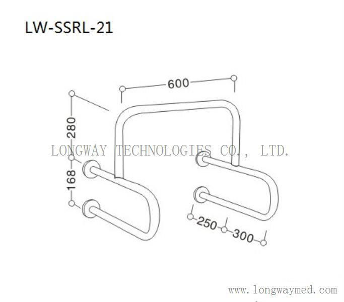 LW-SSRL-21 Stainless Steel Hand Rail for Urinal 2