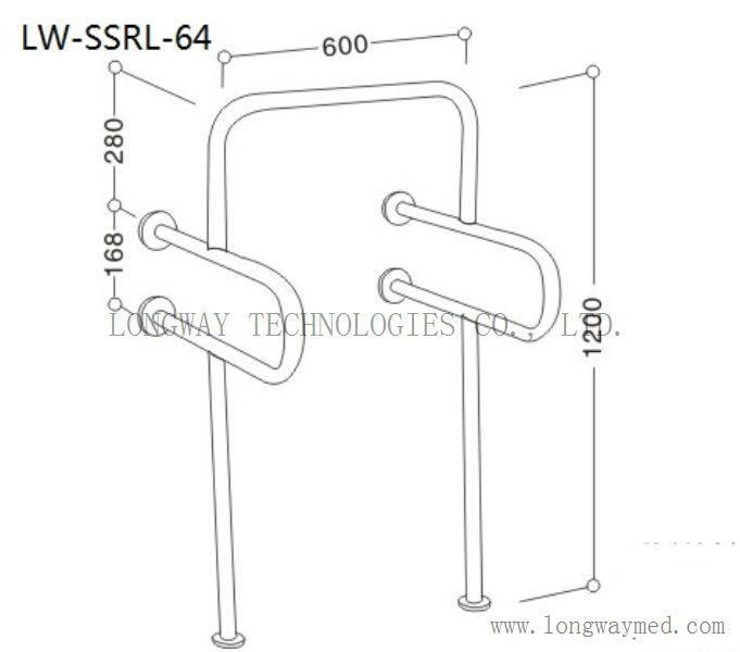 LW-SSRL-64 Stainless Steel Hand Rail for Urinal 2