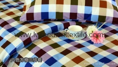  checked Hospital Bed Linen (bed sheet, pillow case and duvet cover) 3