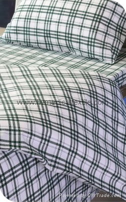  checked Hospital Bed Linen (bed sheet, pillow case and duvet cover) 3