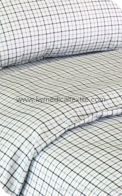  checked Hospital Bed Linen (bed sheet, pillow case and duvet cover) 4