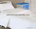 bleached white Hospital Bed Linen (bed sheet, pillow case duvet cover)