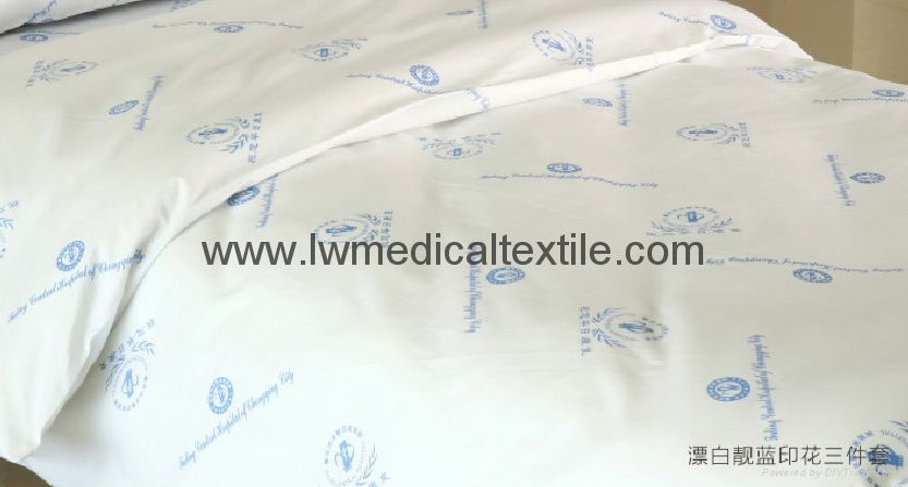 bleached white Hospital Bed Linen (bed sheet, pillow case duvet cover) 5