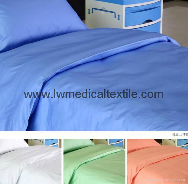  Hospital Bed Linen of pure colors (bed sheet pillow case and duvet cover) 2