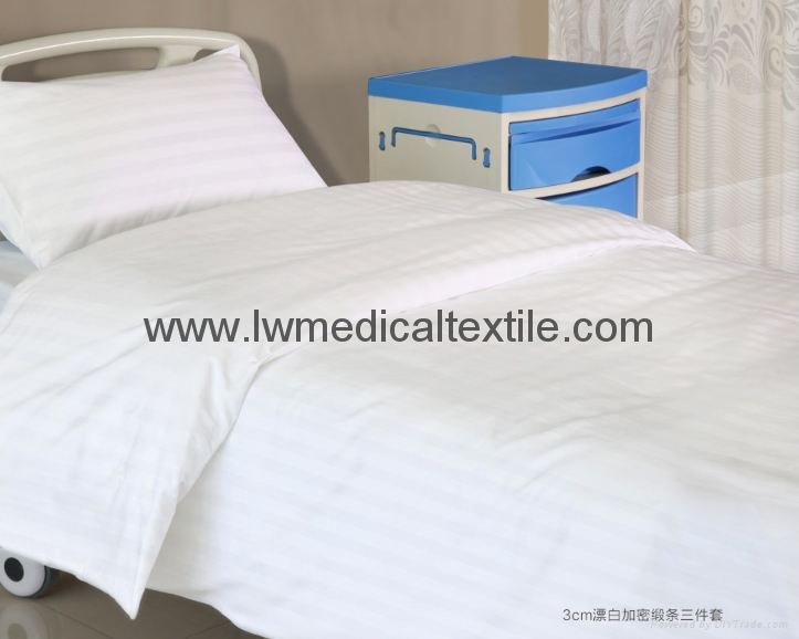 Hospital Bed Linen of pure colors (bed sheet pillow case and duvet cover) LWHBL3 LONGWAY