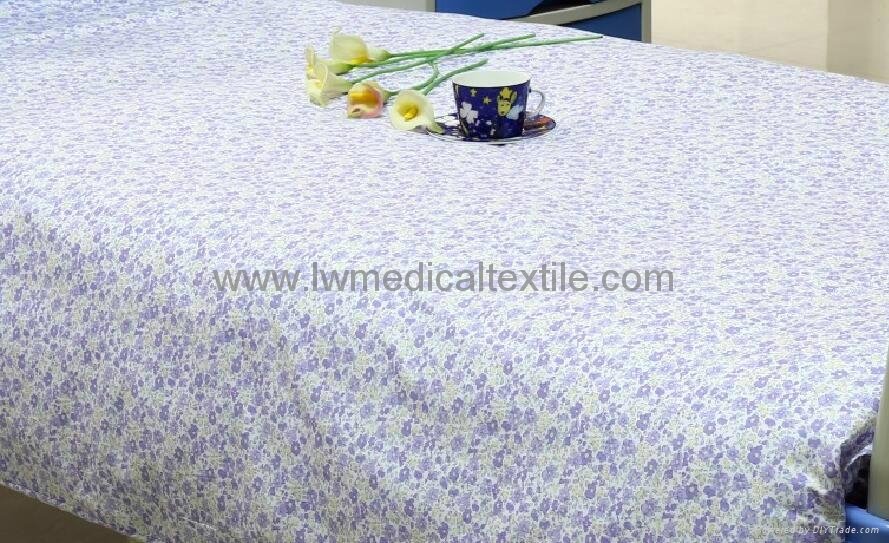 Hospital Bed Linen with flower design (bed sheet, pillow case duvet cover)  4